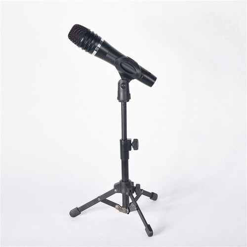 4X  Tabletop Tripod Microphone Mic Stand Holder with 1/4 Inch Threaded for Meetings Lectures Speaking and Ect 2