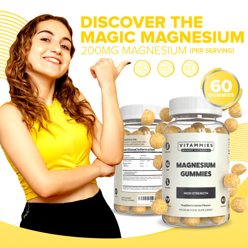 Magnesium Gummies | 60 Gummies | Vegan 1