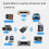 3Pcs 2 in 1 USB  5.0 Audio Receiver Transmitter USB  Adapter with 3.5mm Audio Cable Plug and 2