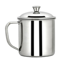 Portable 304 Stainless Steel Drink Mug 10x12.5cm Commercial Use