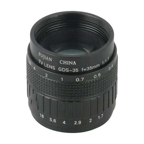 Objectif CCTV 35 mm à Monture C pour CaméRa de Microscope VidéO NuméRique Industriel Compatible  et USB. 2