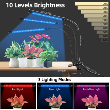 Full Spectrum LED Grow Light with 4 Heads, 30W, USB Powered, Dimmable