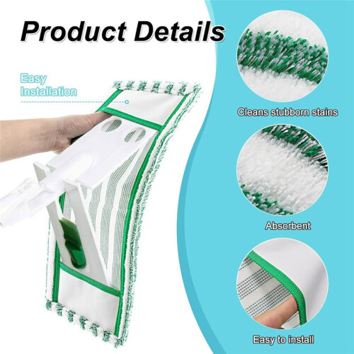 Pads Refills for Libman Wet & Dry Microfiber Mop,6 Pack Microfiber Mop Refills,Reusable Washable Dust Mop Pads 1