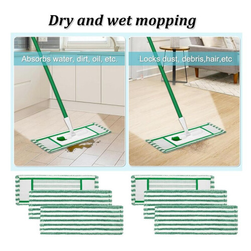 Pads Refills for Libman Wet & Dry Microfiber Mop,6 Pack Microfiber Mop Refills,Reusable Washable Dust Mop Pads 2