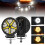 Luzes de Trabalho LED Redondas de 4 Polegadas para Carro, Holofotes DRL para Caminhão, ATV, UTV, SUV, Motocicleta, Carrinho, Trailer, 5