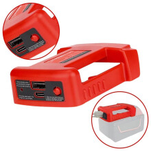 USB Fast Charger Adapter Compatible for M18 18V Battery Dual Output Port with USB and Type-C Charging