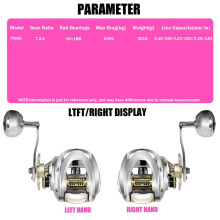 All Metal Body Drop Casting Reel Large Deep Seas Fishing Reel Salt Water Waterproof Left Hand