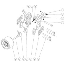 DIY Skateboard Spring Rear Bridge Skateboard Trucks Suspension 8Inch Long Board Suspension Spring Kit