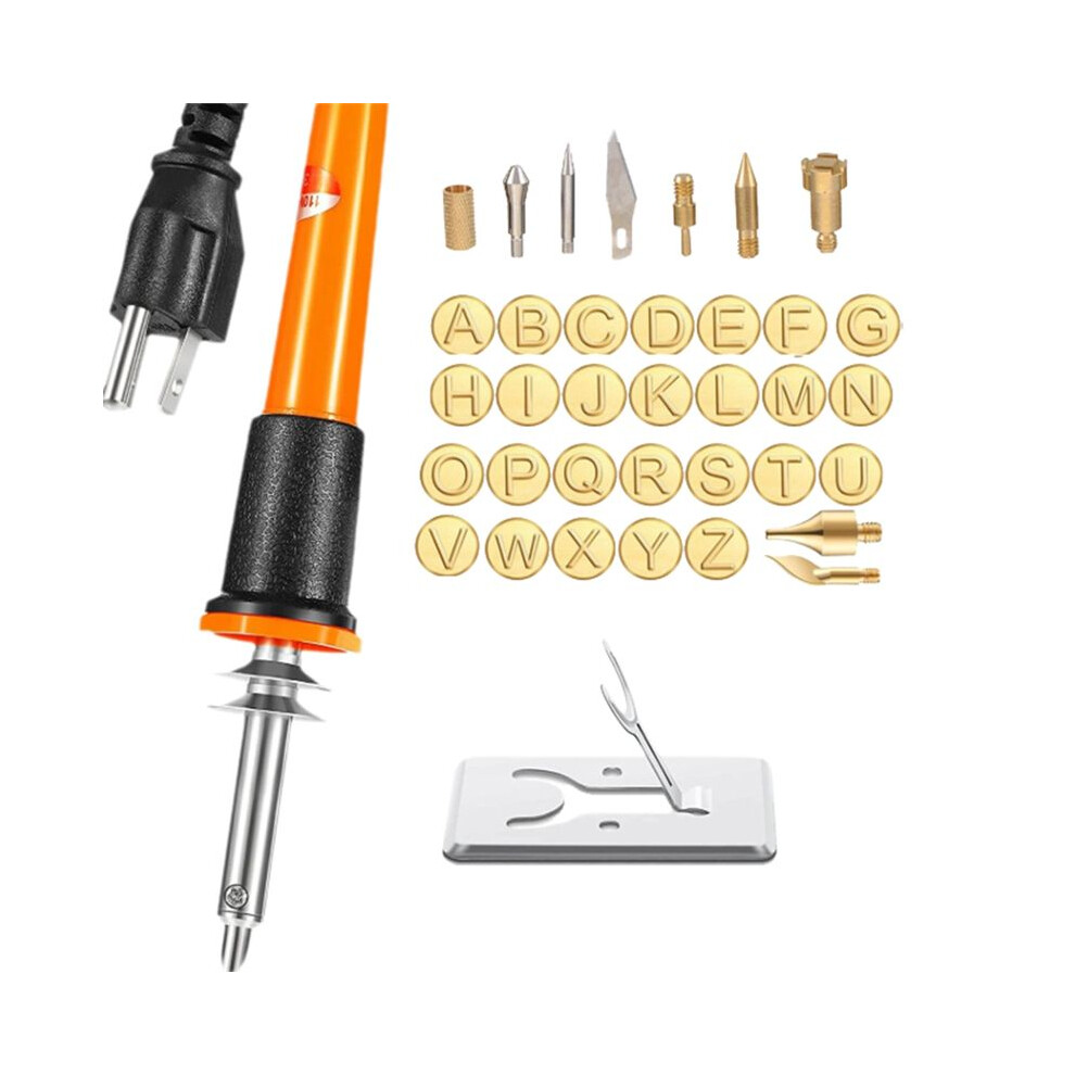 Wood Burning Tip Kit 37-Piece Wood Burning Set 28 Letters Stable Carving Tools For Experienced Or Crafting Eu Plug 4713843633958