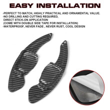 Car Steering Wheel Paddle Extension Shift Cover for   6 MK6   CC Sharan  Leon Carbon Fiber Pattern