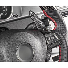 Car Steering Wheel Paddle Extension Shift Cover for   6 MK6   CC Sharan  Leon Carbon Fiber Pattern