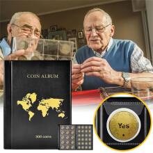 300 Pockets Coin Collection Book Coin Collection Holder Album Commemorative Coin Organizer Storage for Badges