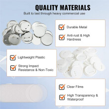 200 Sets 3 Inch 75 mm Pin-Back-Knoponderdelen voor Button Maker Machine, DIY Ronde Knop-Badgeonderdelen
