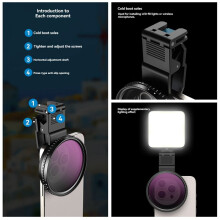 67mm CPL Filter Phone Clip  with Threaded Adapter Ring Cold Shoe for  16 15  S24 67mm Camera Lens