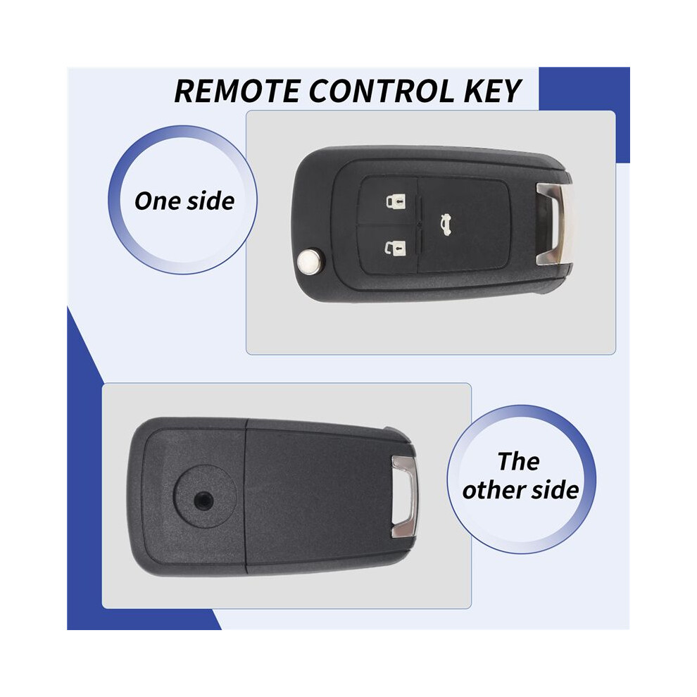 Foldable Remote Key Shell 3 Bouton For Zafira Astra Insignia 4712167495327