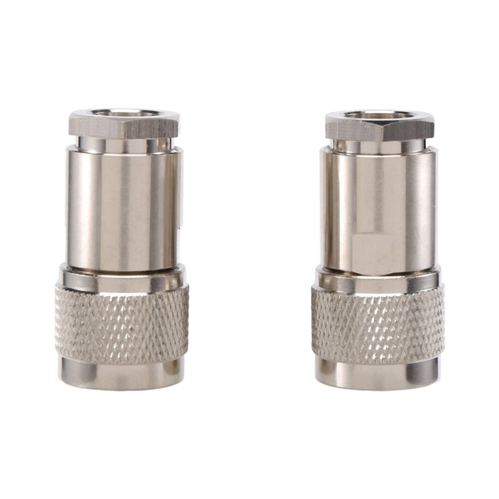 2 Pcs N Type Male Clamp Rg8 Lmr400 Rg165 Rg213 7D-Fb Rf Coaxial Connector 4711630364047