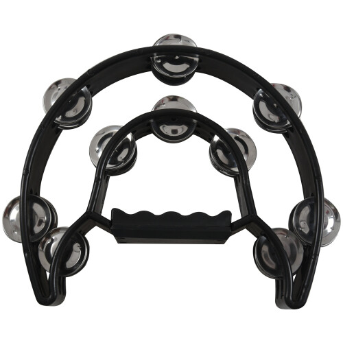 Compact Double Half Moon Music Tamburello Percussioni Tamborine Drum Durable