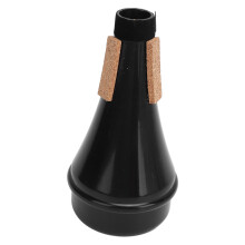 Mute per Esercitazione Tromba in Abs Nero Scuro 13,3x7x2,1 cm