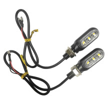 2 StüCk Motorrad-Blinker, 3 LED-Motorrad-Blinker, Bernsteinfarbene Lampe, Lenkerleuchte für Motorrad, Roller