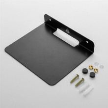 Metal Wall Shelf Speaker Stand Wall Shelf Speaker Mount for Speaker, Cell Phones, Toy Display Shelf Black