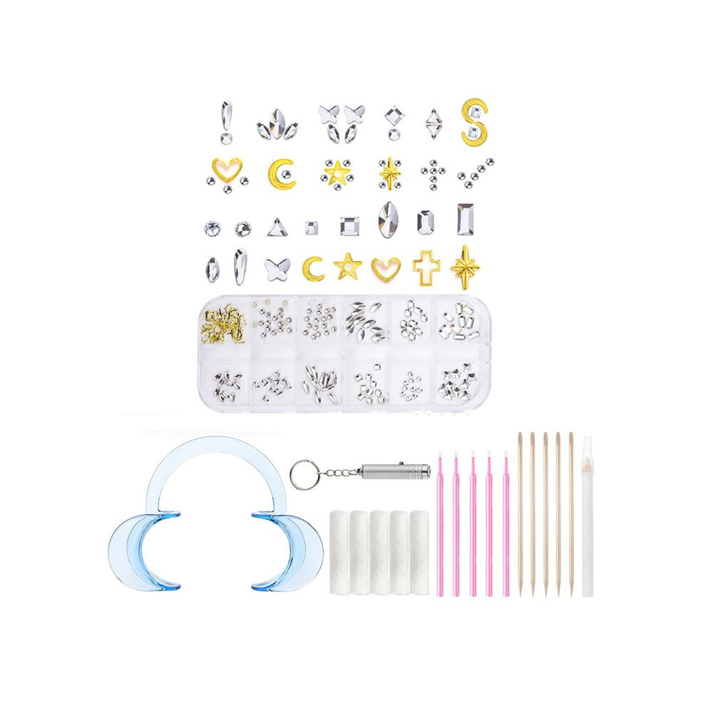 Tooth Gem Kit DIY Teeth Crystals Jewelry Kit Fashionable Teeth Gems Kit Artificial Crystal Tooth Ornaments