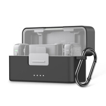 Silicone Protective Cover for Mic 2 Shockproof Soft Shell Case for Wireless Microphone Charging Box Black
