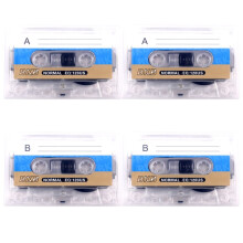 4pcs Blank Cassette Tapes 60-Minute for Teaching DIY Party Messages Speech Music Storage and Tape Recorder Collections