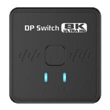 8K/30hz Bi-Direction DP 1.4 /Splitter 2x1  Switcher DP Splitter with Remote Control for PS4 TV Box PC
