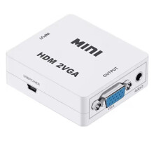 -Compatible to VGA Converter with Audio Converter Adapter for Notebook 360 DVD PS3 PC HD 1080P TV Box Projector