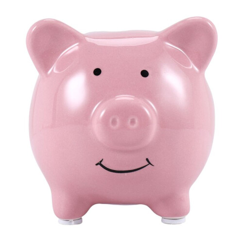Keramik Andenken Sparschwein, Rosa