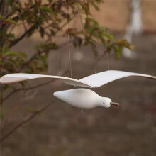 Soaring Seagulls Hanging Mobile Wing Wood Flying Seagull Decor Ceiling Pendant Unique Home Nautical Wall Decoration