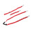 Bauchgurte 3er-Set, Nylon, verstellbar, rot 15