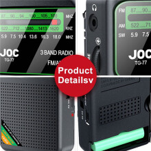 4X Radio de Bolsillo Radio Portátil de Banda Completa Radio AM/FM/SW con Batería Recargable Soporte para Auriculares MiniRadio para Ancianos,A