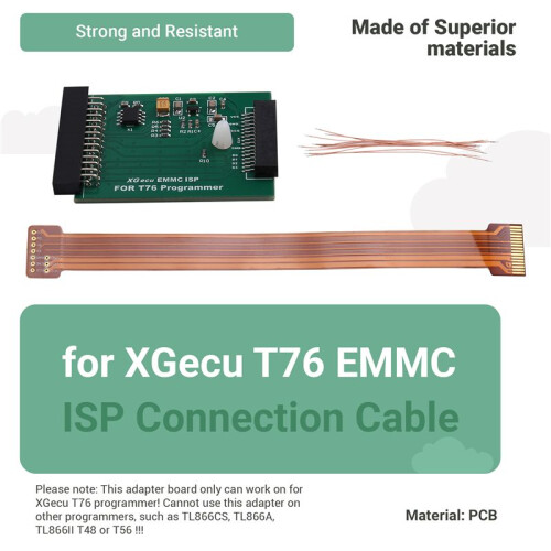 New EMMC ISP Connection Cable / Special Adapter Board for EMMC in-Circuit Programming Only Can Work  T76 Programmer 1