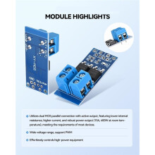 Módulo de Acionamento de Interruptor de Gatilho MOSFET Duplo de Alta Potência 6 Peças 0-20KHz PWM Controlador de Velocidade Do Motor de Ajuste,
