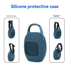 TXESIGN Silicone Case Shockproof Protective Carrying Case Dustproof Speaker Stand Cover for Clip 5 Speaker Grey