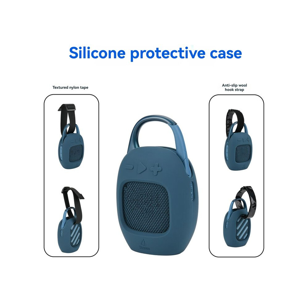 Txesign Silicone Case Shockproof Protective Carrying Case Dustproof Speaker Stand Cover For Clip 5 Speaker Grey 6032746077453