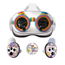 Vinyl-Skin-Aufkleber für Mate Quest 3S VR-Headset-Controller, PVC-Aufkleber, Niedliche Cartoon-Hülle für Quest 3S-Zubehör