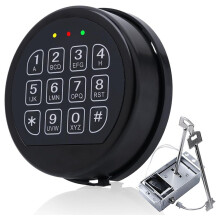 Serratura di Ricambio per Cassaforte con 2 Chiavi di Emergenza, Serratura Elettronica con Tastiera Nera per Casa, Attività Commerciali e Industria