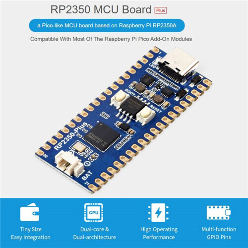 2X RP2350- Development Board RP2350  Microcontroller MCU Board Gebaseerd op voor Raspberry Pi  Niet Gesoldeerd 1