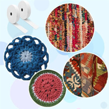 1 Roll Batting Strips,2 1/4 Inch Total 76 Yards Cotton Blend Fleece Batting with 3 Fabric Tube Makers for JellyRoll Rugs