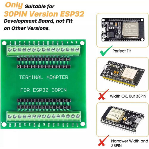 5X ESP32 Expansion Board 30Pin GPIO Breakout Board Compatible with 30 Pins ESP32 Development Board
