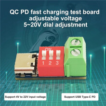 4 Stück Typ-C PD QC Trigger 5V-20V  Einstellbare Spannung Leistungsmodul Zifferblatteinstellung Spannung Schnelllade-Decoy-Modul