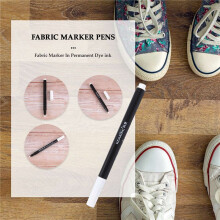 1 x Fabric Pens Permanent Colors For DIY Textile Clothes T-Shirt Shoes white