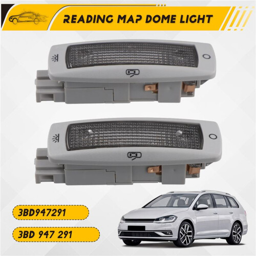 2PCS Rear Reading Map Dome Light Ceiling Lamp for    1998-2005 Beetle Bora 3BD947291 3BD 947 291 2