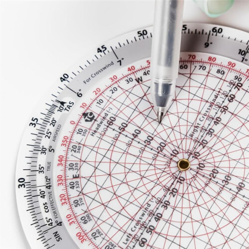 E6B-R2 4 Inch Diameter Circular Flight Computer, Flight Computer Calculator Standard Flight Training Student Use IFR VFR 2
