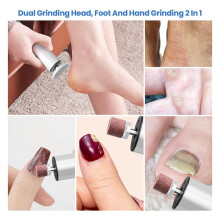 Electric Callus Remover for Feet, Electric Foot File Nail Grinder ,Rechargeable Foot Sander Pedicure Tool Silver
