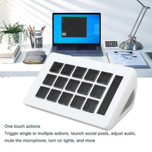 15-Key Visual Macro Keyboard with LCD for OBS, Twitch & YouTube 2