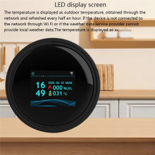 Wifi Natural Gas Sensor Tuya Alarm Gas Leakage Detector Fire Security Digital LCD Temperature Display