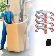 Mover Muebles Pesados Carros para Muebles de 5 Ruedas con Ruedas de Bloqueo Elevador de Carga Juego de Herramientas para Mover con Almohadilla